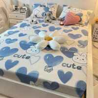 Drap Bộ Ga Trải Giường Poly Cotton Bọc Đệm Họa Tiết Hoạt Hình Hàn Quốc Dễ Thương số 5 Chất Siêu Mát Bền Đẹp