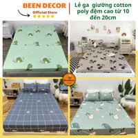 Drap Cotton Poly Dành Cho Đệm Cao từ 10-20cm Không Kèm Áo Gối Đầu Nhiều Kích Thước M6, M8, 2M2