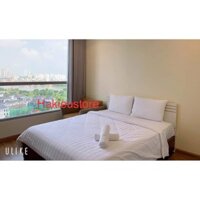 drap cotton trắng sọc khách sạn.nhà nghỉ  size:1m6 x 2m ( nệm dày 5-15cm) giá kho