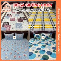 Drap Giường Cotton Thắng Lợi 4 Món - Chăn Ga Gối Cao Cấp 100% Cotton Mềm Thoáng Mát Bền Đẹp