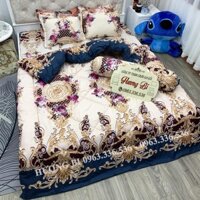 Drap Hoàng Gia Trắng - Bộ Chăn Ga Gối Cotton Poly Cao Cấp & Mềm Mịn Sét Chăn Phao 4 Món Tặng Thêm Ôm [ Mới 2020 ]