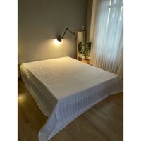 Drap thẳng, Ga trải giường thẳng Kha Ly - Bed sheet, Flat sheet freesize size 255x290cm-Trắng Sọc 3cm T250