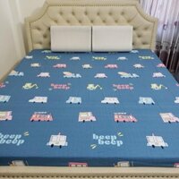 Drap trải giường bọc đệm chống thấm nước bằng vải cotton 100% cao cấp, đủ cỡ phù hợp với mọi loại giường - Hàng loại 1