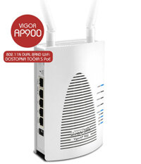 Draytek Vigor AP900, Giga PoE Access Point, Dual band AP (2.4 & 5Ghz), 2 Anten chuẩn N 300Mbps, Radius server, USB printer, Multi SSID, Vlan 802.1q
