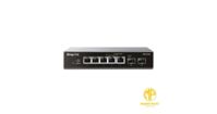 DrayTek VigorSwitch PQ1070x 2.5GbE Smart Lite Managed Switch với 5 port LAN 2.5G PoE+, 2 slot Uplink SFP+ 10G, tổng công suất PoE 75W