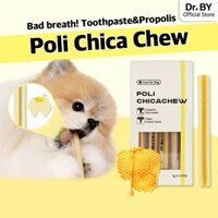 [Dr.by POLY CHICA Chew] Dog Dental Chew Gum Kem đánh răng hôi miệng Kem đánh răng miễn dịch keo ong (12 que)