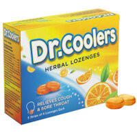 Dr.Coolers Herbal Lozenges, hỗ trợ giảm đau rát họng, khản tiếng