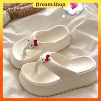 「DR」Dép nữ Hello Kitty Dép đi biển Mùa hè Phong cách mới Thể thao thông thường Chống trượt Đế mềm nâng cao Chống mài mòn Du lịch ngoài trời Kích thước: 36-41