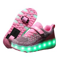 Dream-Fly Roller Shoes Boys Girl Kids Led Light Up Roller Skates Shoes Kids Wheels Sneakers Sport Shoes