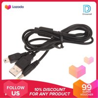 Dreamall 2In 1 Cáp Dữ Liệu USB Dây cho Sony PSP2000 3000 (Màu Đen)-quốc tế