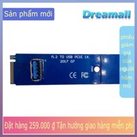 Dreamall M.2 NGFF to USB3.0 Converter Card Mining Riser Card VGA Extension Cable - intl