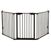 Dreambaby Newport Adapta Baby Gate - Use at Top or Bottom of Stairs - for Straight, Angled or Irregular Shaped Openings (Black)