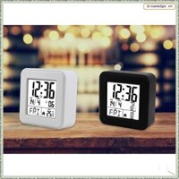 [Dreamedge] Đồng hồ báo thức lịch vạn niên, Đồng hồ kích hoạt bằng giọng nói đầu giường có đèn nền, Đồng hồ dành cho người già có nhiệt độ