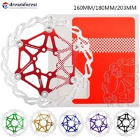 Dreamforest 160 / 180 / 203mm Phanh đĩa xe đạp Cánh quạt nổi bằng thép không gỉ Phanh xe đạp leo núi Cánh quạt MTB Đĩa một phần với 6 bu lông K7X1