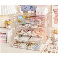 [Dreaming.Paste] Tủ nhựa trong suốt/Tủ nhựa mini 2 - 3 tầng - Đồ decor trang trí bàn học