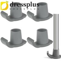 Dressplus 4 Chiếc Trượt Tuyết Người Cao Tuổi, Màu Xám Ổn Định Walker Trượt Tuyết Trượt Tuyết, Thiết Thực Chống Trượt Xe Trượt Chân Miếng Lót Di Động Để Đi Bộ Gậy