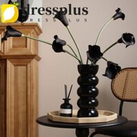 Dressplus Bình hoa, Chậu hoa thủy canh bằng gốm hiện đại, Trang trí máy tính để bàn Sáng tạo Đơn giản Chậu hoa tinh tế Hoa khô