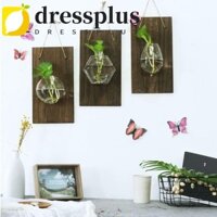 Dressplus Bình thủy tinh treo tường, Hộp đựng thủy canh bể cá nhỏ cổ điển, Trang trí cảnh quan Trang trí nhà cửa Bình hoa trong suốt sáng tạo Chậu hoa khách sạn