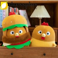 Dressplus Chicken Burger Đồ chơi sang trọng, Gối ném búp bê gà con có thể tháo rời, Bessie Chick Hoạt hình Mô phỏng gà Jellycats Gà sang trọng Búp bê trang trí phòng