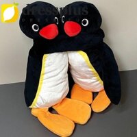 Dressplus Pingu Túi Đựng Bút Chì, Búp Bê Nhồi Bông Trang Điểm Chim Cánh Cụt Hộp Đựng Bút Chì, Búp Bê Sang Trọng Sáng Tạo Dây Kéo Túi Bảo Quản Pingu Đồ Chơi Sang Trọng Đồ Dùng Học Tập