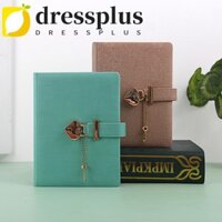 Dressplus Sách vẽ, Da PU có chìa khóa Sổ tay có khóa trái tim, Văn phòng phẩm Sổ ghi chú di động Bản ghi nhớ B6 Học sinh sổ tay