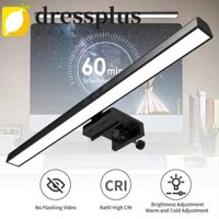 Dressplus Thanh đèn màn hình máy tính, Bảo vệ mắt Đèn treo màn hình mờ vô cấp, Tiết kiệm không gian Chức năng thời gian chạy bằng USB Điều khiển cảm ứng Đèn màn hình PC LED đọc