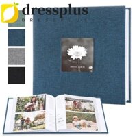 Dressplus Vải Lanh Bìa Album Ảnh, 200 / 300 Bộ Sưu Tập Hình Ảnh Album Sổ Lưu Niệm Lớn, Có Thể Viết 6in DIY Interleaf Loại Sách Nhớ Thời Gian Gia Đình