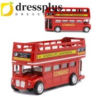 Dressplus Xe Buýt Mô Hình, Double Decker Anh Châu Âu Du Lịch Xe Buýt Mô Hình, Trang Trí Ô Tô Mô Phỏng Vintage Diecast Kéo Lại Xe Trẻ Em Quà Tặng