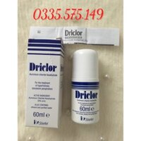 Driclor UK 60ml- Lăn khử mồ hôi tay chân nách