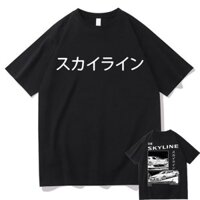 Drift 90S Anime Cartoon Ae86 Initial D Print Tshirt R34 Skyline Gtr Jdm T Shirts Mens Y017