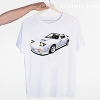 Drift Nhật Bản Anime Ae86 Áo Thun D Ban Đầu Cổ Chữ O Tay Ngắn Mùa Hè Thời Trang Giản Dị Áo Thun Nam Nữ