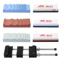 Drillpro Sharpening Stone Double Side/Semicicular Concave/Semicircular Convex/V Shape Knife Sharpening Whetstone Woodwor