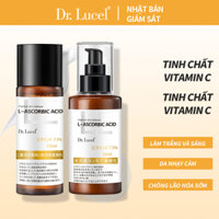 DR.Lucel Tinh chất Vitamin C + Nước hoa hồng Vitamin C làm trắng và trị mụn cân bằng nước và dầu bộ chăm sóc da thu nhỏ lỗ chân lông 37ml+105ml