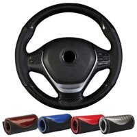 Dro- 1 Bộ Bọc Vô Lăng Chống Trơn Trượt Chống Trầy Xước Hút Mồ Hôi Sợi Carbon Vô Lăng Cho Xe