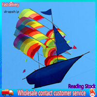 Dro _ Sailboat Diều Vải Kẻ Sọc Có Thể Gập Lại Kích Thước Lớn Diều Thể Thao Stereo 3D Cho Ngoài Trời