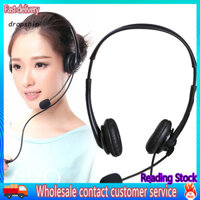 Dro _ Tai nghe doanh nghiệp Hiệu ứng âm thanh tương thích HD Khử tiếng ồn Tai nghe trung tâm cuộc gọi có dây 35mm thoáng khí có micrô cho văn phòng tài xế xe tải
