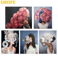 DROFE Bộ Tranh Sơn Dầu Theo Số Nhiều Họa Tiết Nghệ Thuật Trang Trí Nội Thất 40x50cm