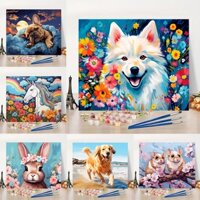 Drofe / Sơn theo số / Capybara Frenchie / Tranh sơn dầu kỹ thuật số theo số / Tranh DIY / Tranh vải / Tranh sơn dầu / tô màu theo tranh số / Trang trí