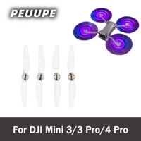 Drone LED Cánh Quạt Lưỡi Dao Cho DJI Mini 3 / 4 Pro Sạc Phát Sáng Vòng Tròn Nhấp Nháy Chuyến Bay Đêm Mini 3 Pro Chống Tiếng Ồn Lưỡi Dao Phụ Kiện