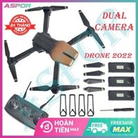 Drone mini camera bảo hành 24 tháng, Máy bay flycam siêu nhỏ điều khiển từ xa 4 cánh, bộ 3 pin cho thời g