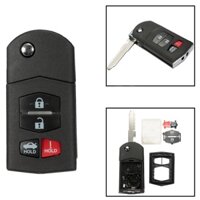 Drop- 4 Nút Remote Flip Key Fob Case Shell Blade cho Mazda 3 5 6 RX-8 CX-7 CX-9