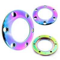 Drop- Vòng ngoài đầy màu sắc 6 lỗ Sửa đổi vô lăng đua xe Vỏ nút còi ô tô