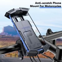 Drop- Xe Đạp Xe Tay Ga Gắn Điện Thoại Có Thể Điều Chỉnh Tay Cầm Điện Thoại Di Động Cho Điện Thoại Thông Minh 4.7-6.8 Inch Chống Trầy Xước Bảo Vệ Rung