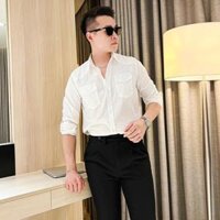 {DS-303} Áo Sơ mi nam HMD trắng hai túi 524527 DUYSHOP Menswear