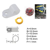 DS 50 Pack 3/16 Inch Rope Light R-Style Mounting Clips with Stainless Screws and Number Tube Cable Marker Models:A1942