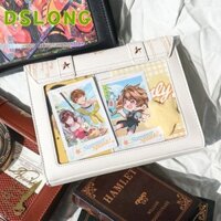 DSLONG Túi đeo vai hiển thị huy hiệu, Thiết kế sách ma thuật PU Girls Ita-Bag, Phong cách Nhật Bản Star Moon Cửa sổ trong suốt Túi xách nữ Lolita