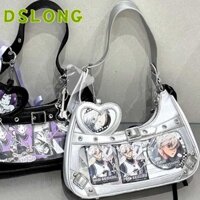 DSLONG Túi đeo vai nữ, Huy hiệu cửa sổ trong suốt Bưu thiếp trưng bày Túi Lolita Ita, Túi xách nữ phong cách Nhật Bản dễ thương Kawaii Y2k