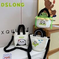 DSLONG Túi đeo vai nữ, Túi đeo chéo có thể tái sử dụng hình gấu trúc nhỏ dễ thương, Túi xách đa năng đơn giản giải trí thời trang