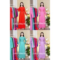 DT12 Áo dài truyền thống nữ in hoa 3D nhiều màu vải Lụa Nhật mềm mịn co dãn áo dài Thúy Kiều hàng may sẵn đẹp giá rẻ