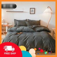 DTH Bộ chăn ga gối cotton poly - Caro nhỏ đủ màu ( Không kèm ruột )
